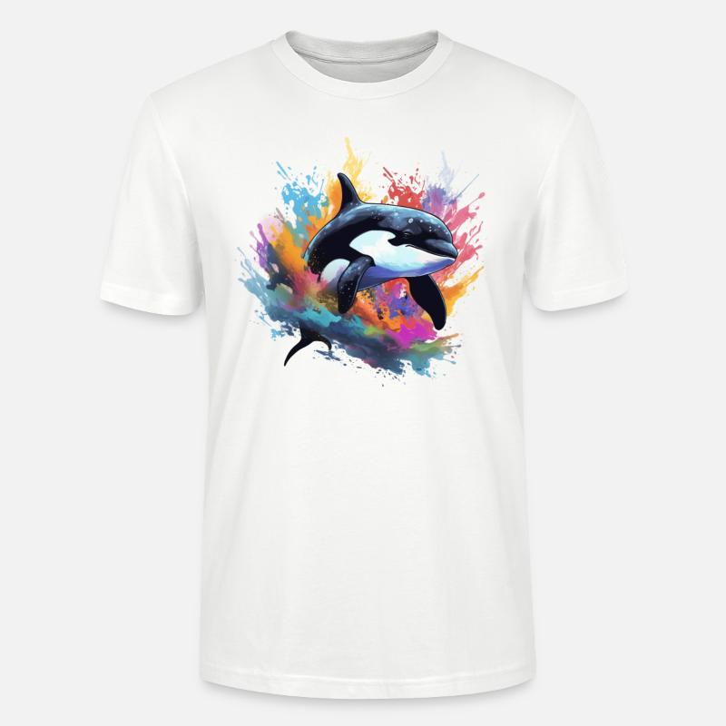 Orca Killerwal bunt - Stanley/Stella Unisex Bio-T-Shirt CRAFTER - Weiß