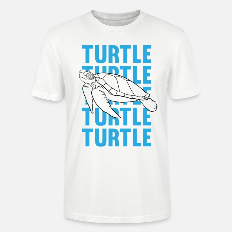 TURTLE Schattenbild Wortkunst Geschenk - Stanley/Stella Unisex Bio-T-Shirt CRAFTER - Weiß