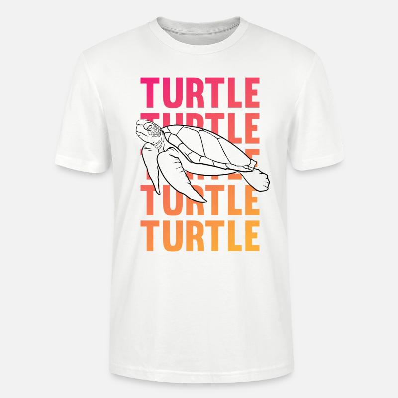 TURTLE Schattenbild Wortkunst Geschenk - Stanley/Stella Unisex Bio-T-Shirt CRAFTER - Weiß