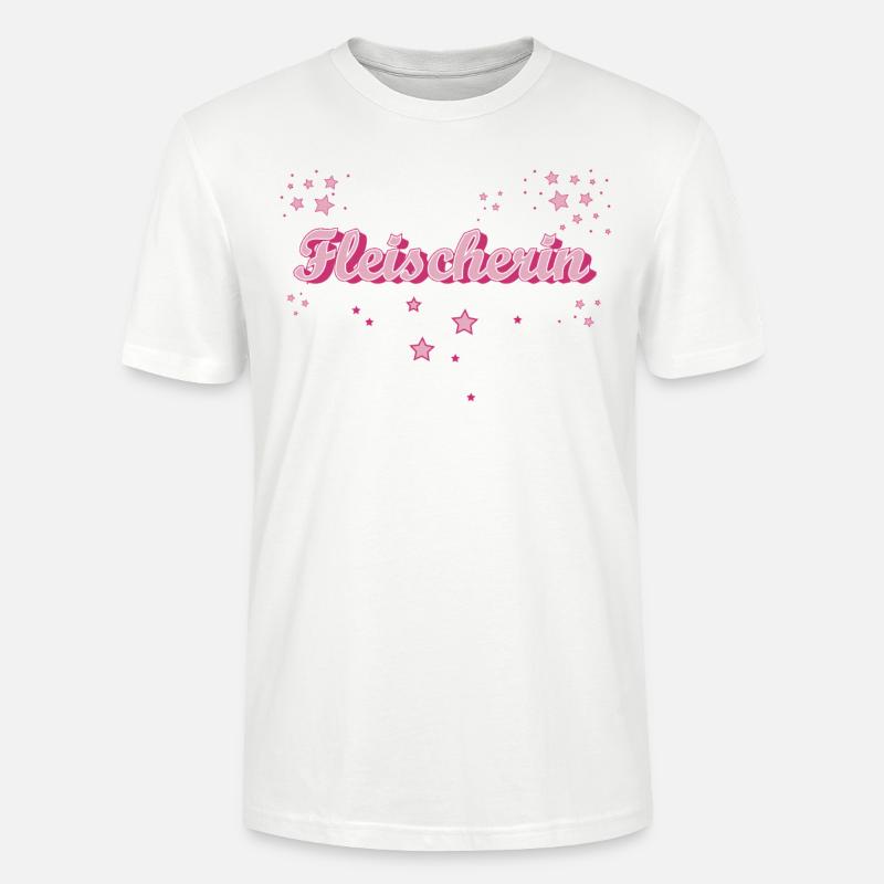 Metzger Abschluss-Geschenk Fleischerin - Stanley/Stella Unisex Bio-T-Shirt CRAFTER - Weiß