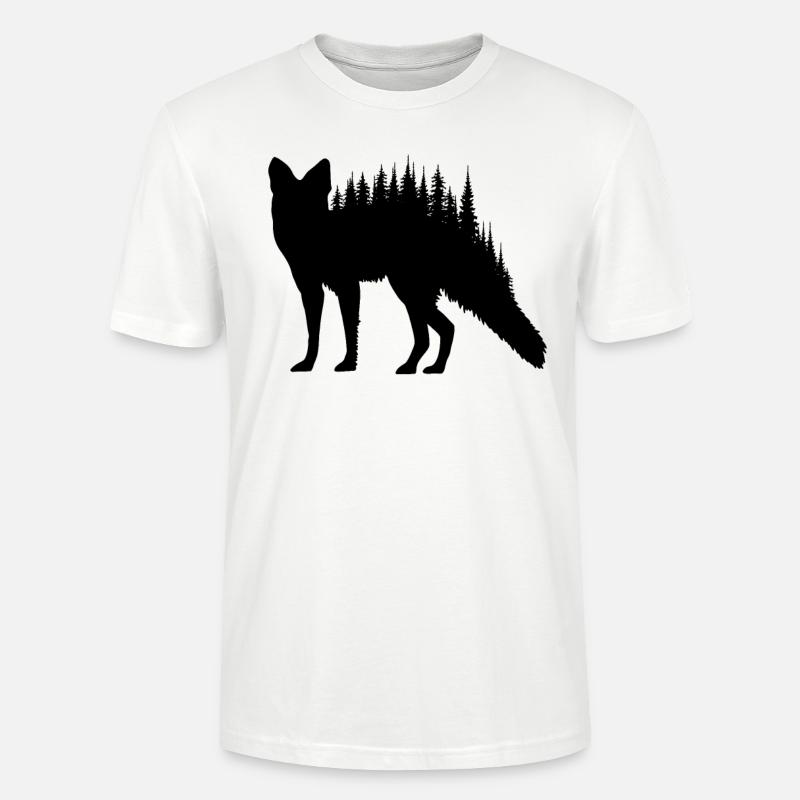 Fox Silhouette Beauté Sauvage - T-shirt bio CRAFTER Stanley Stella Unisexe - blanc