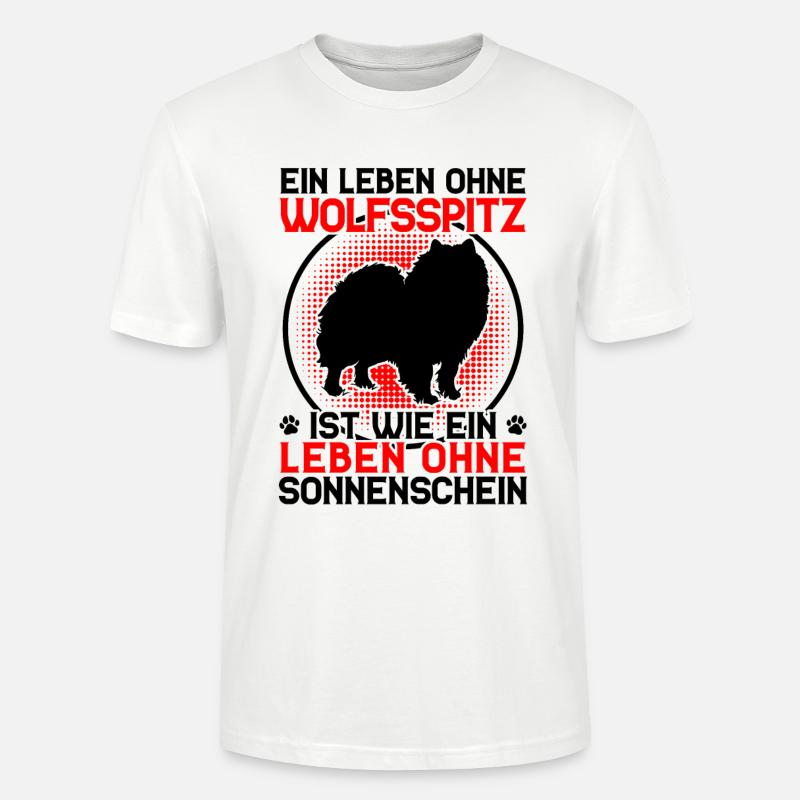 Life without Wolfsspitz German Wolfsspitz - Stanley/Stella CRAFTER Unisex Organic T-Shirt - white