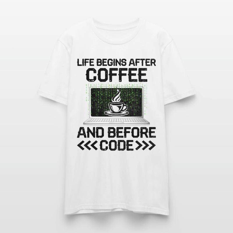 Kaffee-Codierung Programmierer Programmierer Entwickler Nerd Coff Stanley/Stella Unisex Bio-T-Shirt CRAFTER