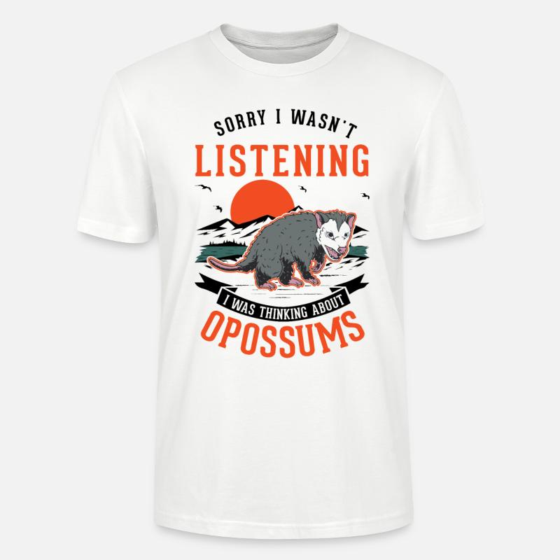 Opossum Geschenk Possum Beutelratte - Stanley/Stella Unisex Bio-T-Shirt CRAFTER - Weiß