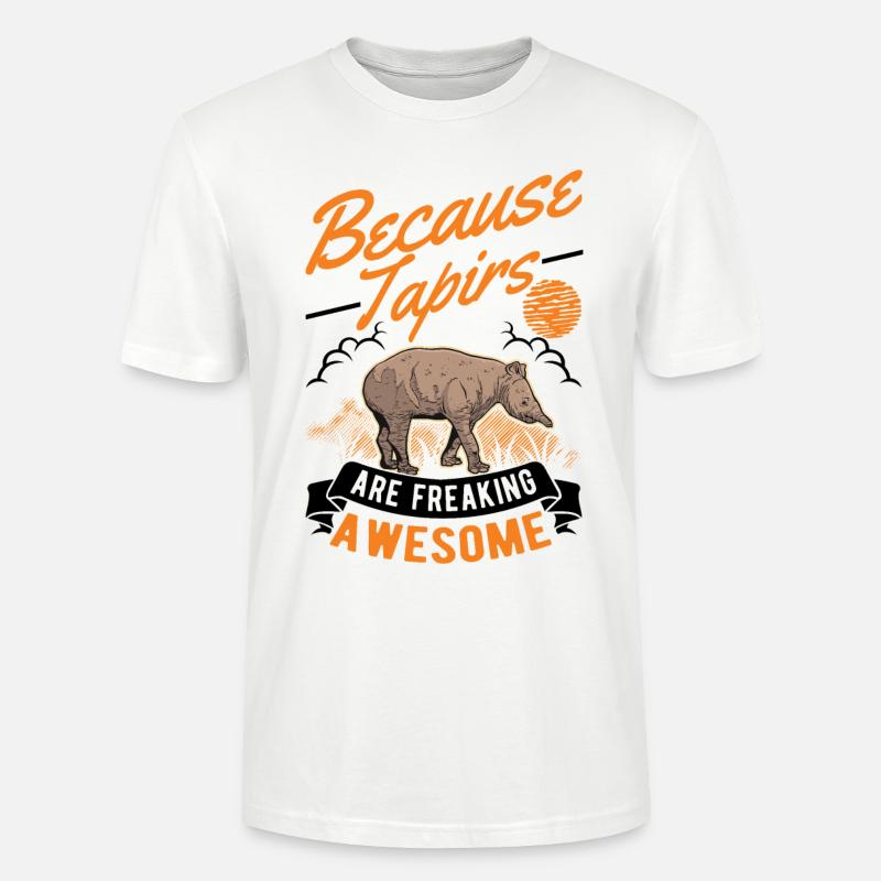 Because Tapirs are freaking awesome - Stanley/Stella Unisex Bio-T-Shirt CRAFTER - Weiß