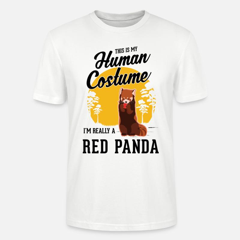 Roter Panda Geschenk Red Panda - Stanley/Stella Unisex Bio-T-Shirt CRAFTER - Weiß
