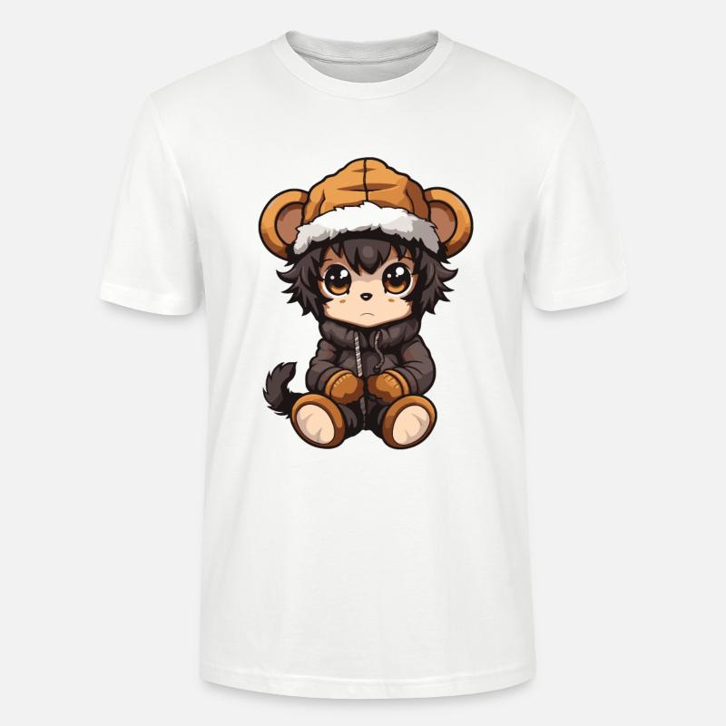 Affe Tier Baby Comic - Stanley/Stella Unisex Bio-T-Shirt CRAFTER - Weiß