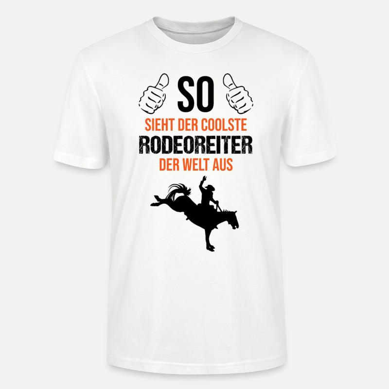 Coolster Rodeoreiter der Welt - Stanley/Stella Unisex Bio-T-Shirt CRAFTER - Weiß