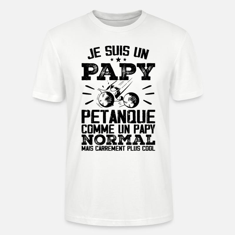 Ich bin ein Pétanque-Opa - Stanley/Stella Unisex Bio-T-Shirt CRAFTER - Weiß