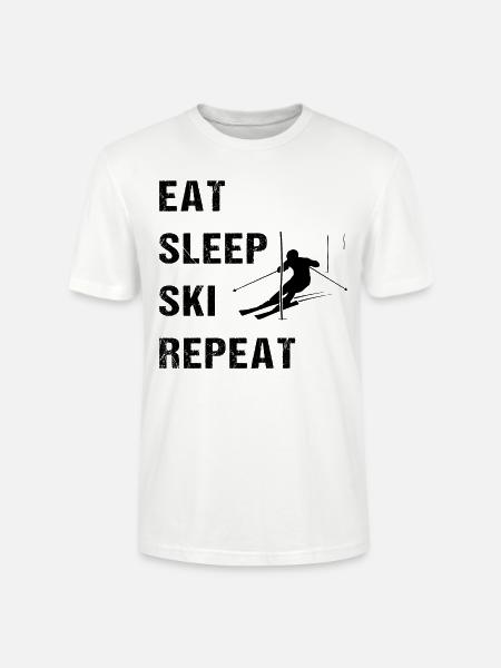 Ski Slalom Life Cycle - Stanley/Stella CRAFTER Unisex Organic T-Shirt - white