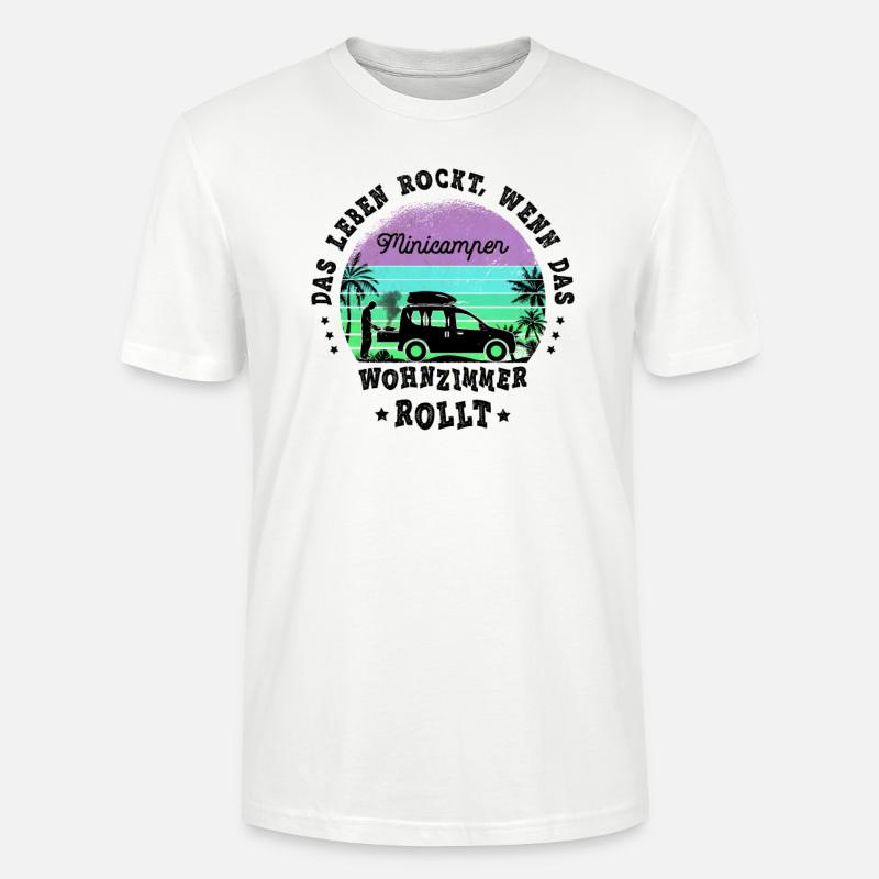 Minicamper Camping-Camper Microcamper Dictons - T-shirt bio CRAFTER Stanley Stella Unisexe - blanc