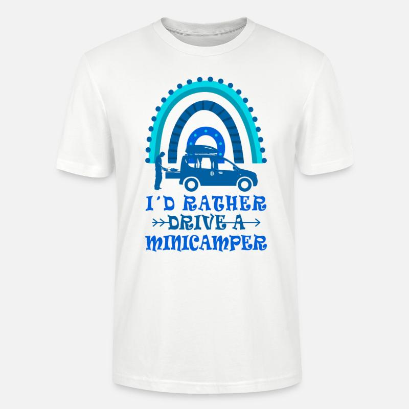 Minicamper Sprüche Camping-Camper Microcamper - Stanley/Stella Unisex Bio-T-Shirt CRAFTER - Weiß