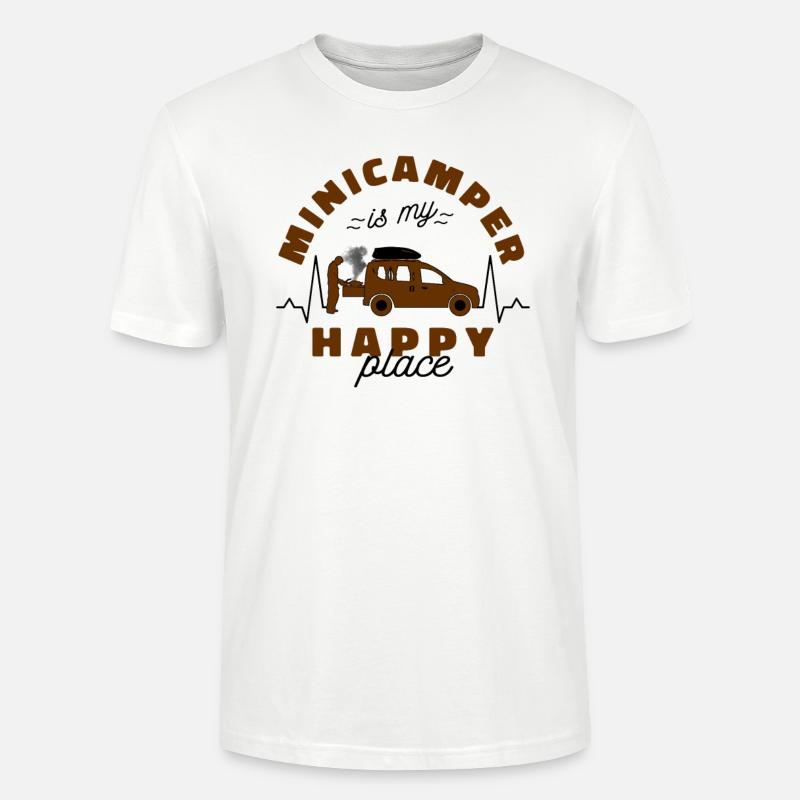 Minicamper Happy Camping-Camper Microcamper - T-shirt bio CRAFTER Stanley Stella Unisexe - blanc