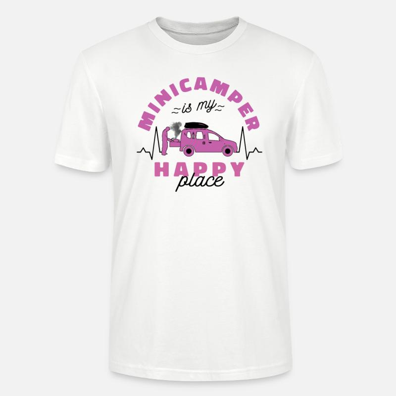 Minicamper Happy-Platz Camping-Camper Microcamper - Stanley/Stella Unisex Bio-T-Shirt CRAFTER - Weiß