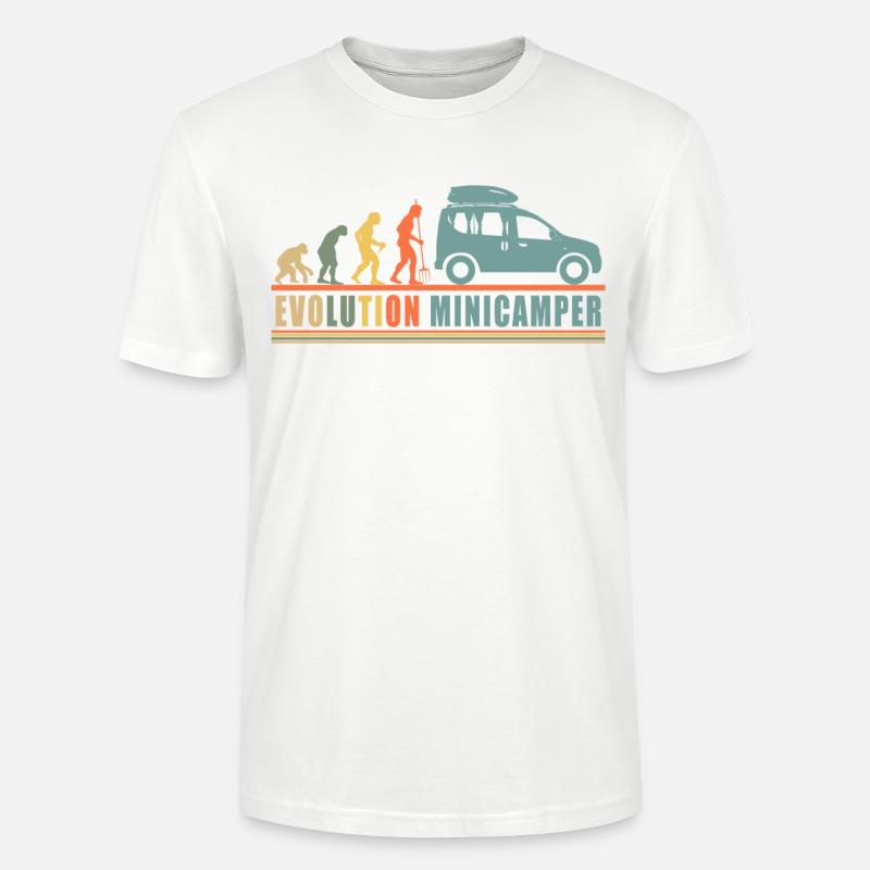 Evolution Minicamper Camping-Camping-Camping - T-shirt bio CRAFTER Stanley Stella Unisexe - blanc