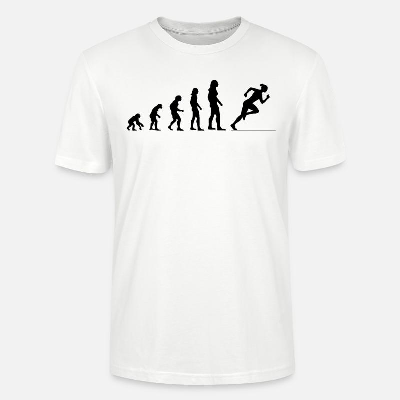 Evolution Run – Plus vite qu’hier - T-shirt bio CRAFTER Stanley Stella Unisexe - blanc
