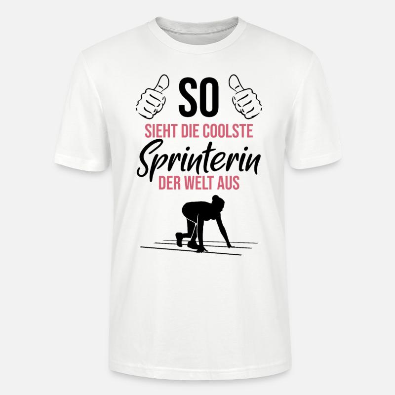 Die coolste Sprinterin der Welt - Stanley/Stella Unisex Bio-T-Shirt CRAFTER - Weiß