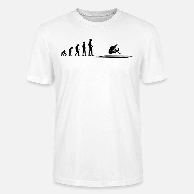 Evolution Weitsprung Athlet - Geschenk - Stanley/Stella Unisex Bio-T-Shirt CRAFTER - Weiß