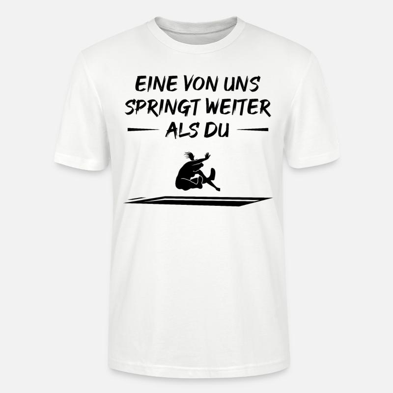 Weitsprung-Herausforderung Siegerin Geschenk - Stanley/Stella Unisex Bio-T-Shirt CRAFTER - Weiß