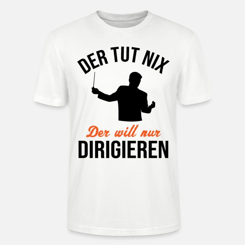 Harmloser Dirigent - Witziges Geschenk - Stanley/Stella Unisex Bio-T-Shirt CRAFTER - Weiß
