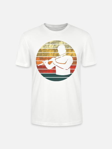 Querflötenklänge im Sonnenuntergang - Stanley/Stella Unisex Bio-T-Shirt CRAFTER - Weiß