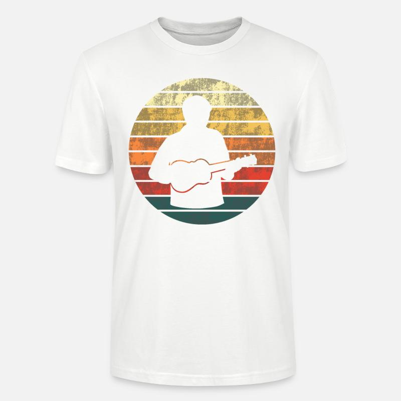 Ukulele Abendrot Melodie Geschenk - Stanley/Stella Unisex Bio-T-Shirt CRAFTER - Weiß