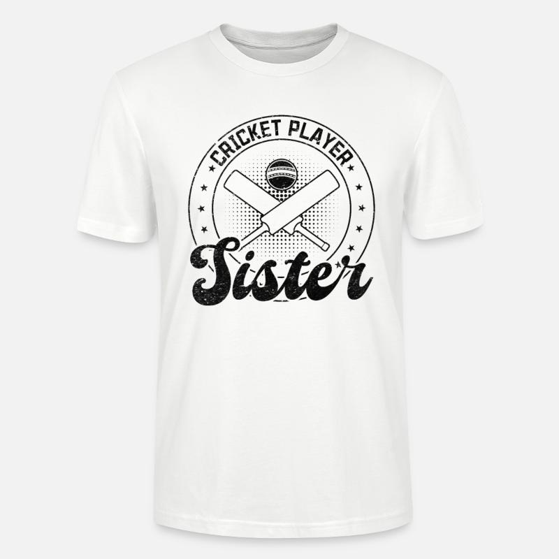 Cricket Player Sister - Stanley/Stella Unisex Bio-T-Shirt CRAFTER - Weiß