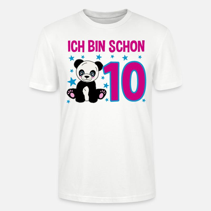 Dix ans – Panda Jubilation - T-shirt bio CRAFTER Stanley Stella Unisexe - blanc