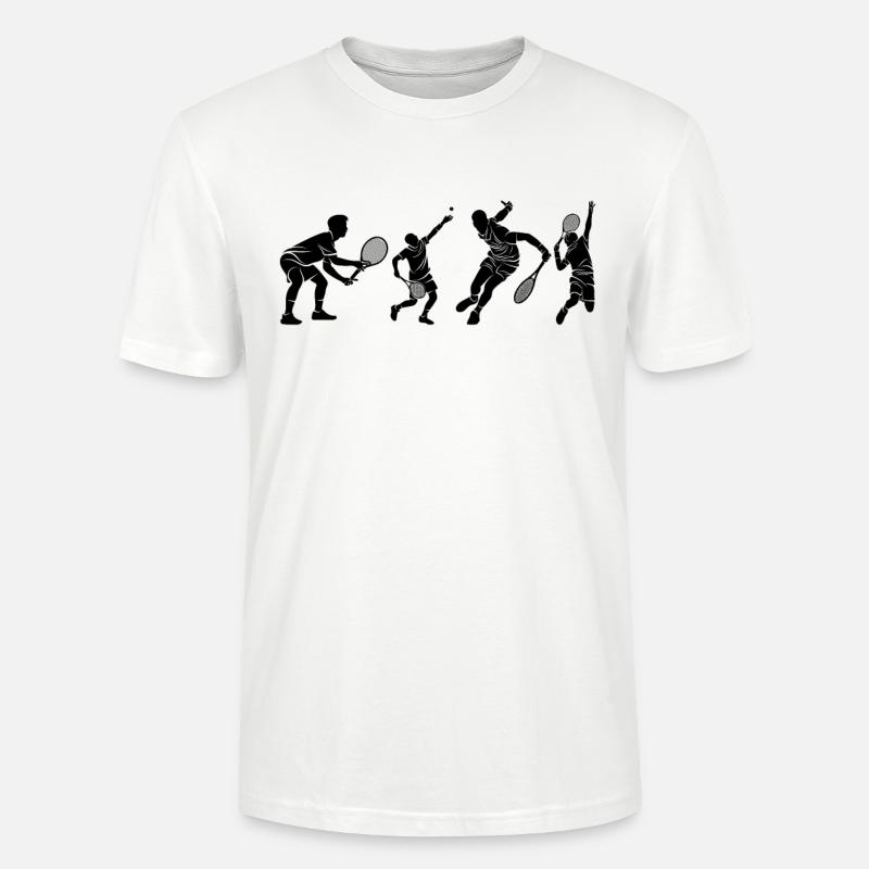 Squash player silhouettes - Stanley/Stella Unisex Bio-T-Shirt CRAFTER - Weiß