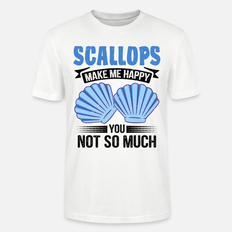 Seashell Shell Collector Scallop - Stanley/Stella CRAFTER Unisex Organic T-Shirt - white