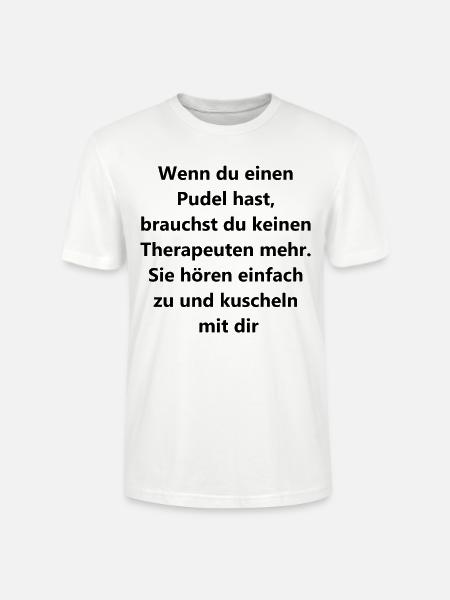 Pudel Therapie Geschenk - Stanley/Stella Unisex Bio-T-Shirt CRAFTER - Weiß