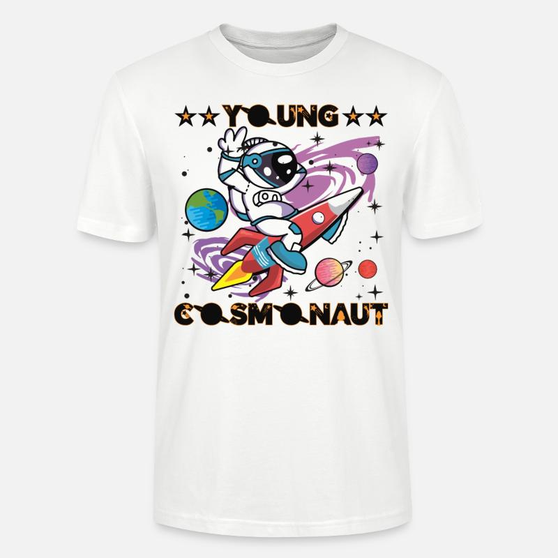 Junger Kosmonaut - Stanley/Stella Unisex Bio-T-Shirt CRAFTER - Weiß