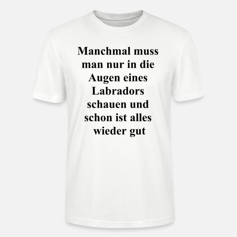 Labrador Blick Geschenk - Stanley/Stella Unisex Bio-T-Shirt CRAFTER - Weiß