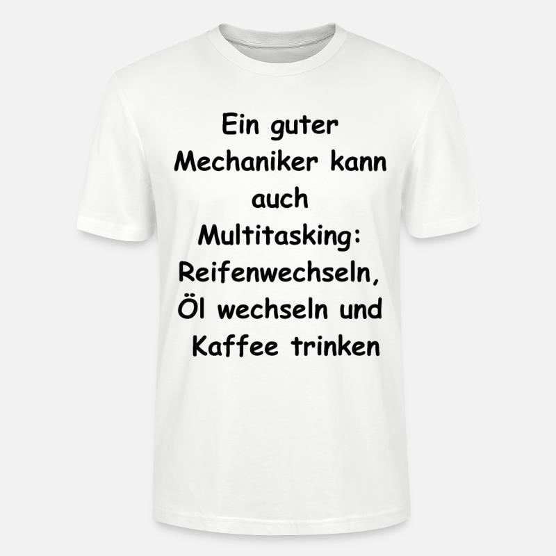 Mechaniker-Multitasking-Geschenk - Stanley/Stella Unisex Bio-T-Shirt CRAFTER - Weiß