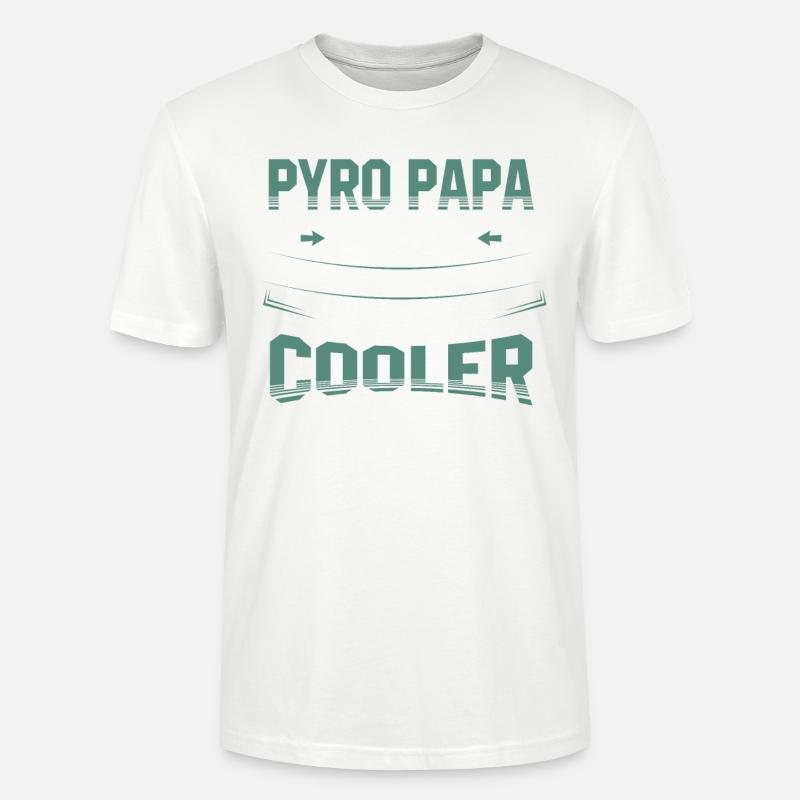 Pyro Papa Lustiges Tee - Stanley/Stella Unisex Bio-T-Shirt CRAFTER - Weiß