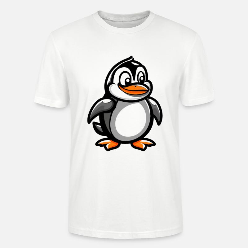 Pinguin Comic - Stanley/Stella Unisex Bio-T-Shirt CRAFTER - Weiß