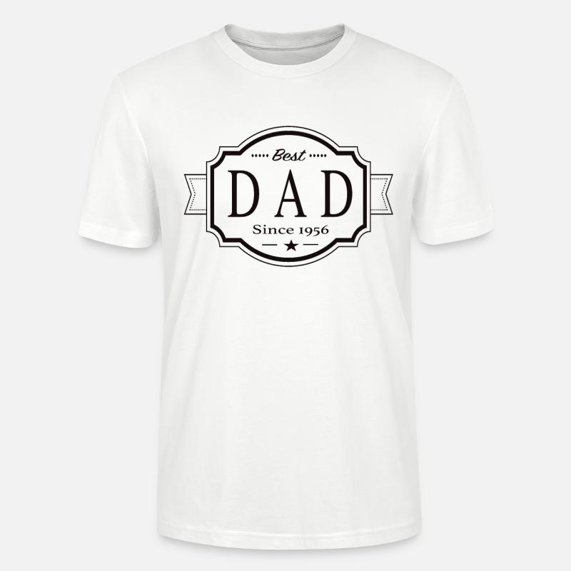 Bester Papa seit 1956 - Stanley/Stella Unisex Bio-T-Shirt CRAFTER - Weiß