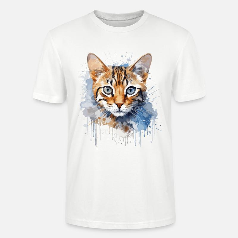 Bengal Katze - Stanley/Stella Unisex Bio-T-Shirt CRAFTER - Weiß