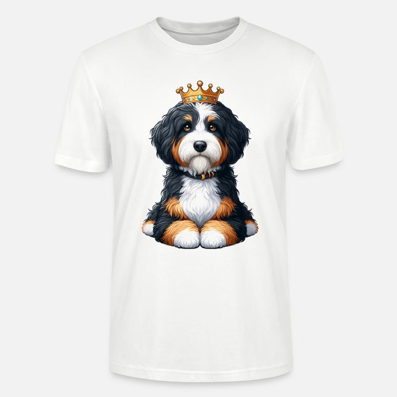 Bernedoodle Hund Krone - Stanley/Stella Unisex Bio-T-Shirt CRAFTER - Weiß