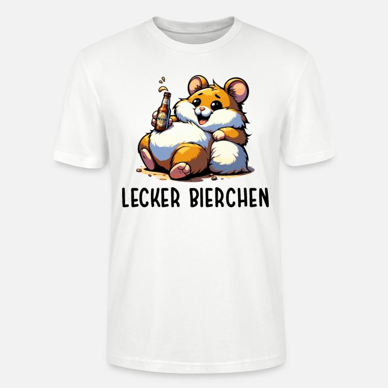 LECKER BIERCHEN Sad Hamster Meme - Stanley/Stella Unisex Bio-T-Shirt CRAFTER - Weiß