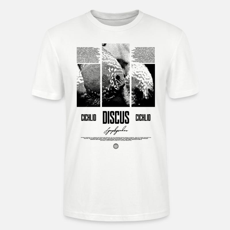 Discus Cichlidé Aquarium Fish Keeper - T-shirt bio CRAFTER Stanley Stella Unisexe - blanc