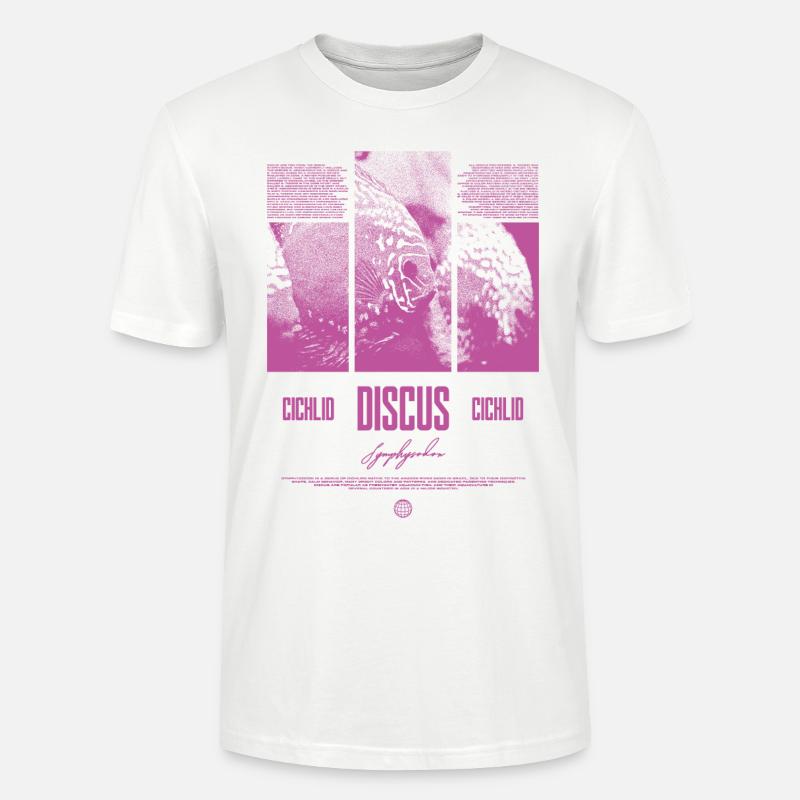 Discus Cichlidé Aquarium Fish Keeper - T-shirt bio CRAFTER Stanley Stella Unisexe - blanc