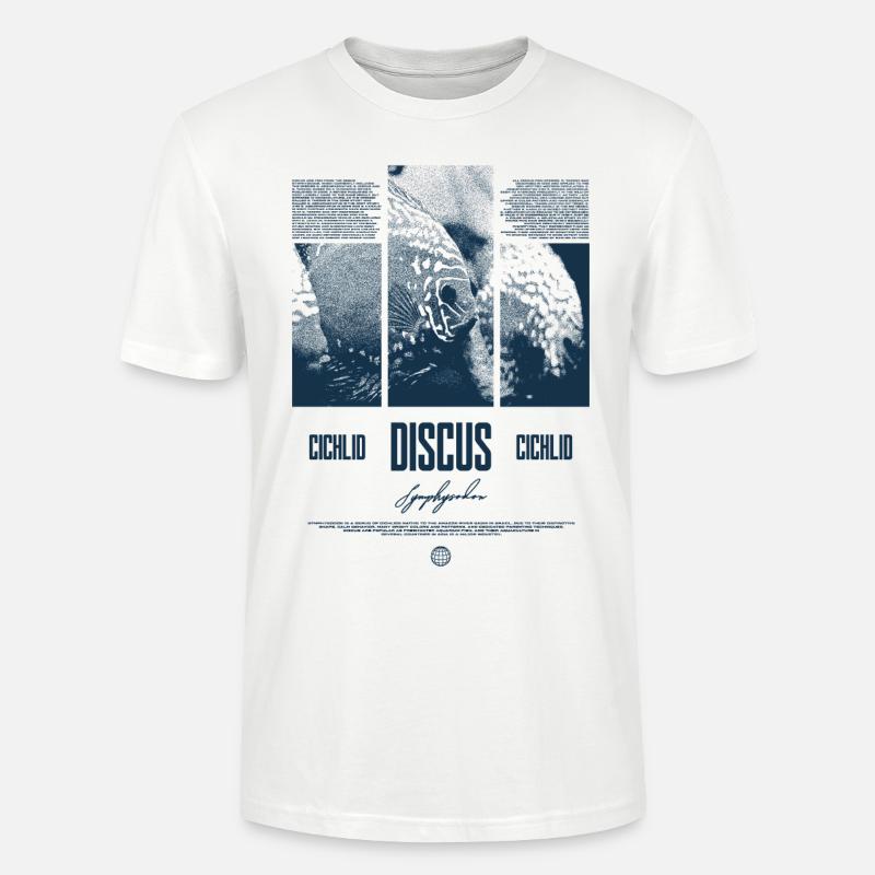 Diskusfisch Buntbarsch Aquarium Fischhalter - Stanley/Stella Unisex Bio-T-Shirt CRAFTER - Weiß