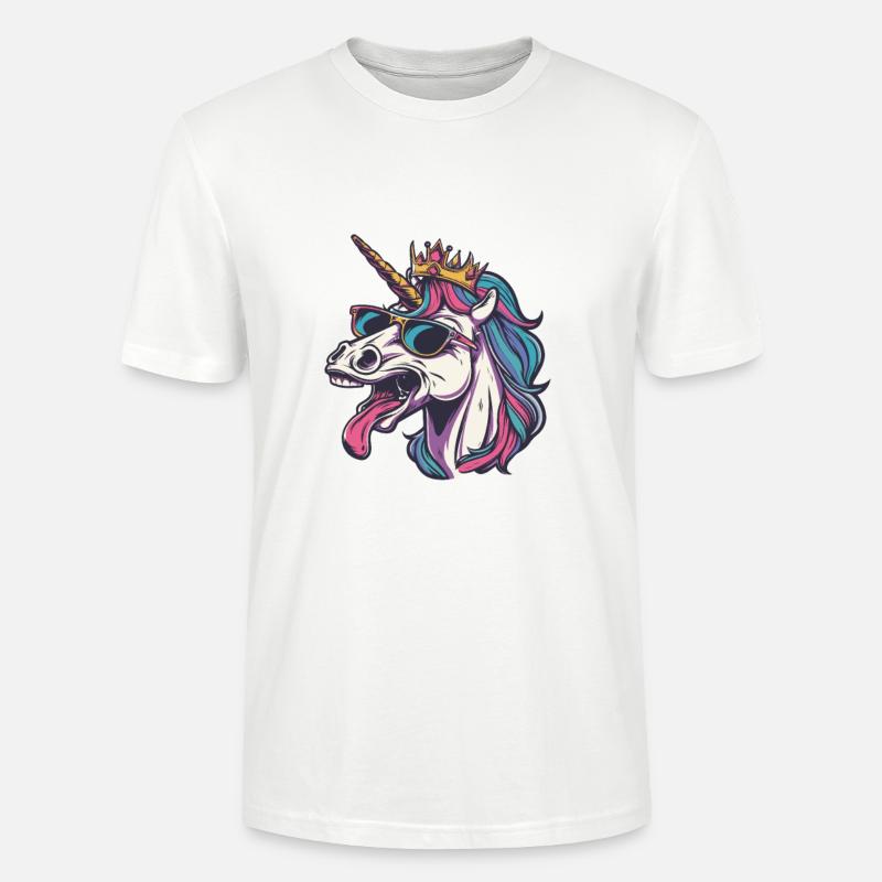 Einhorn Comic - Stanley/Stella Unisex Bio-T-Shirt CRAFTER - Weiß