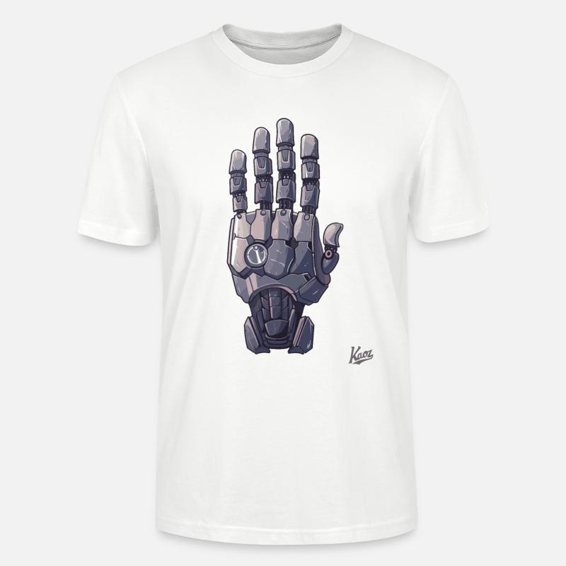 Roboter- oder Cyborg-Hand - Stanley/Stella Unisex Bio-T-Shirt CRAFTER - Weiß