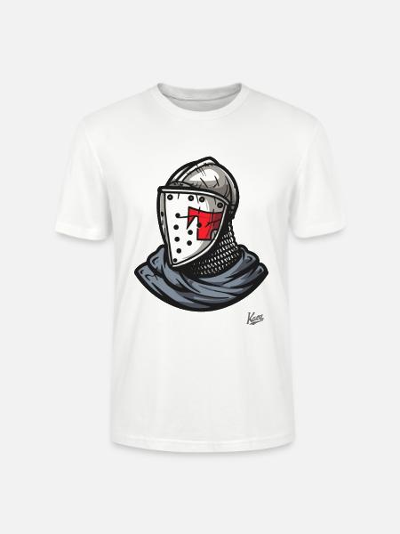 Mittelalterlicher Helm bretonische Ritter - Stanley/Stella Unisex Bio-T-Shirt CRAFTER - Weiß