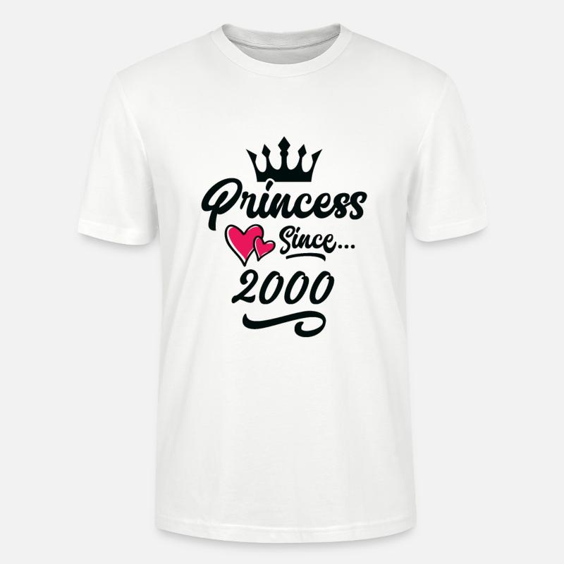 2000 Anniversaire de la princesse - T-shirt bio CRAFTER Stanley Stella Unisexe - blanc