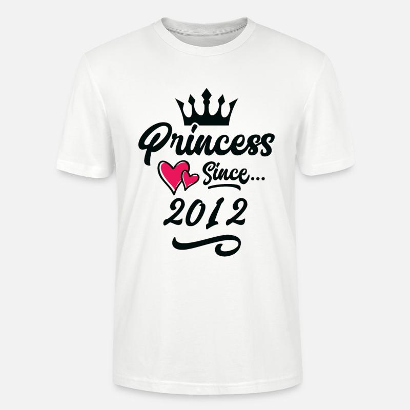 2012 Anniversaire de la princesse - T-shirt bio CRAFTER Stanley Stella Unisexe - blanc