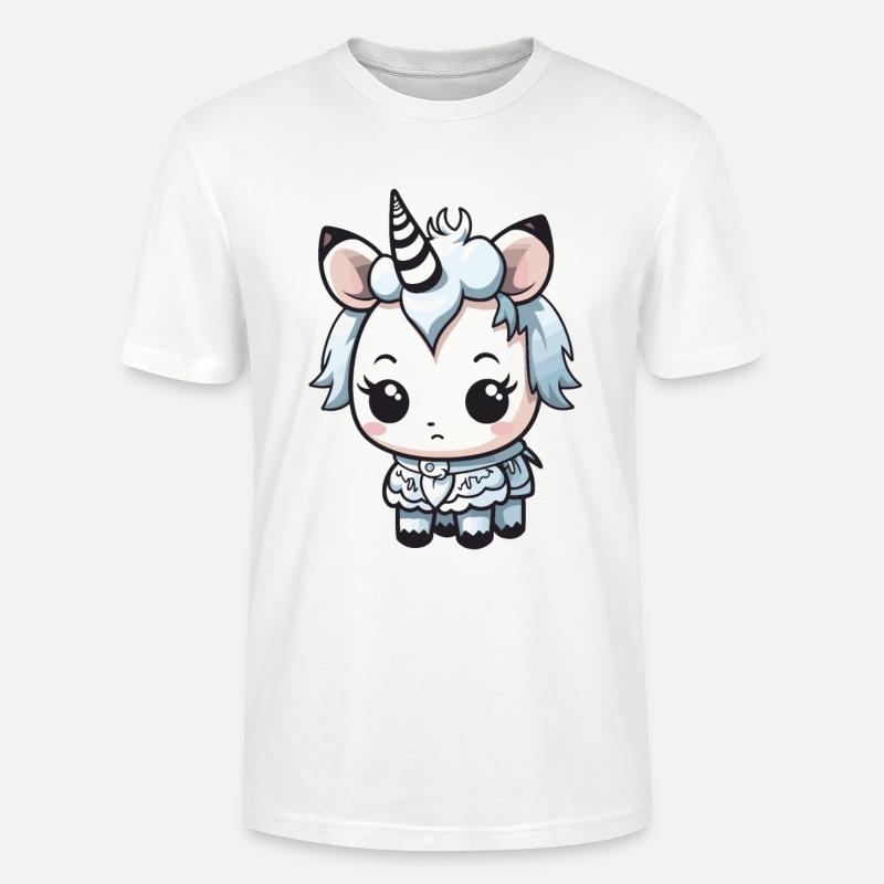 Einhorn Winter Comic Niedlich - Stanley/Stella Unisex Bio-T-Shirt CRAFTER - Weiß