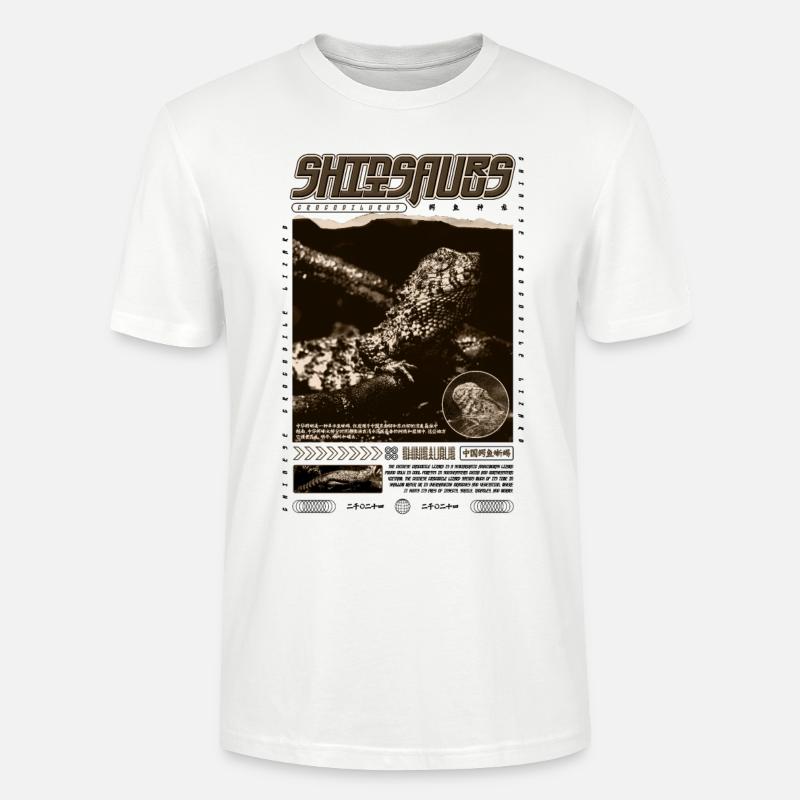 Chinesisches Krokodil Eidechse Shinisaurus Crocodilurus - Stanley/Stella Unisex Bio-T-Shirt CRAFTER - Weiß